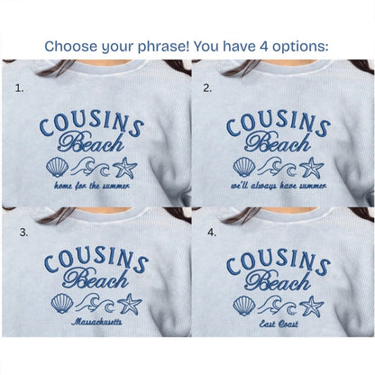 Cousins Beach Corded Crewneck
