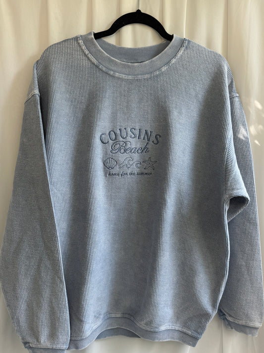Cousins Beach Corded Crewneck