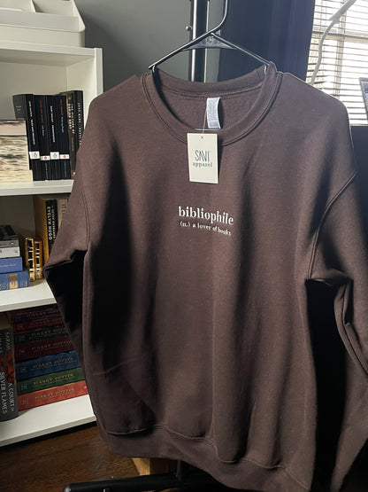 Bibliophile Embroidered Crewneck
