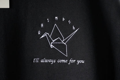 Manacled embroidered crewneck in black